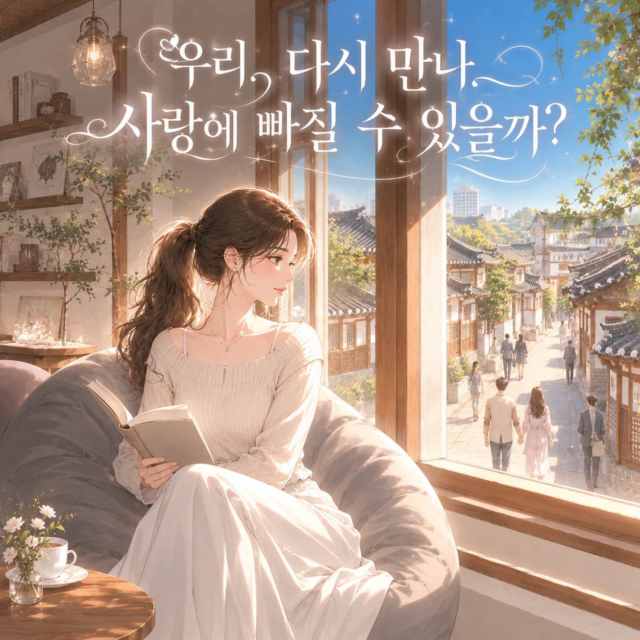 다시 마주 선 두 사람 일러스트